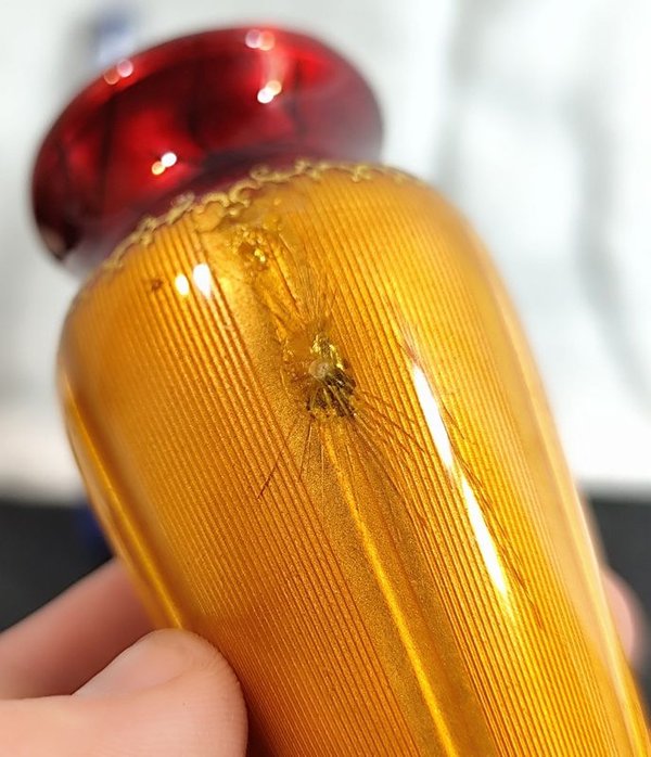 Violetero en esmalte Guilloche con roturas y accesorios - imagen 7