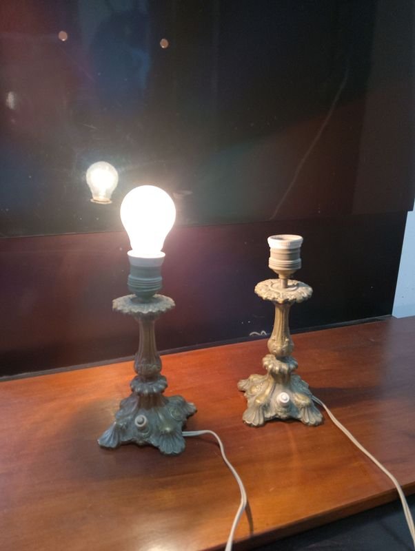Lámparas de bronce con cableado funcional - imagen 2