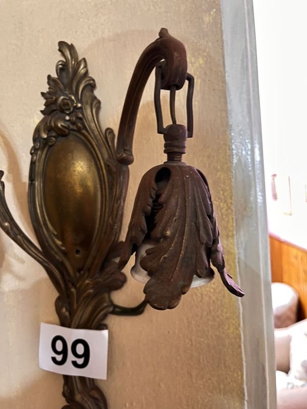 Bronce sconce con dos brazos - imagen 2
