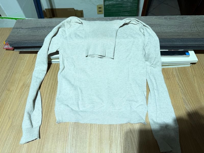 Polera de Hilo Talle M Color Beige