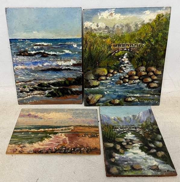 Cuatro pinturas de Marta Silva Nervi - Paisajes