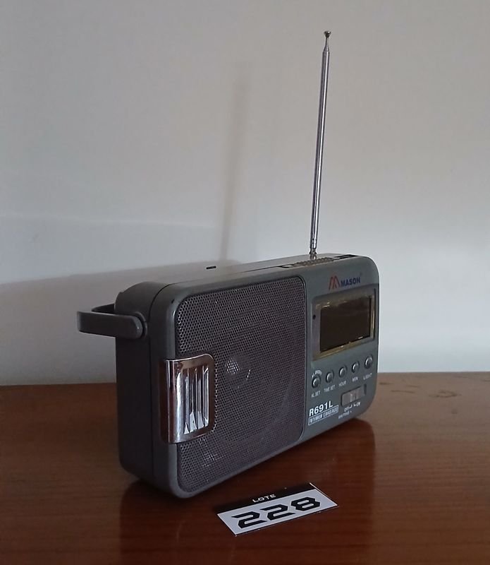Radio Portátil Mason R691L Multifunción FM/TV/MW/SW con Reloj y Linterna