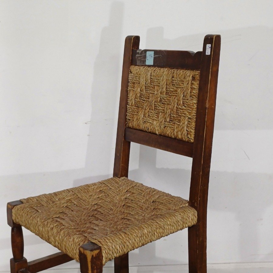 Silla de madera con asiento y respaldo tejidos - imagen 7