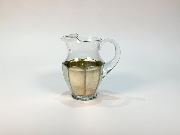 Jarra de Vidrio con Forro de Peltre Vintage - imagen 1