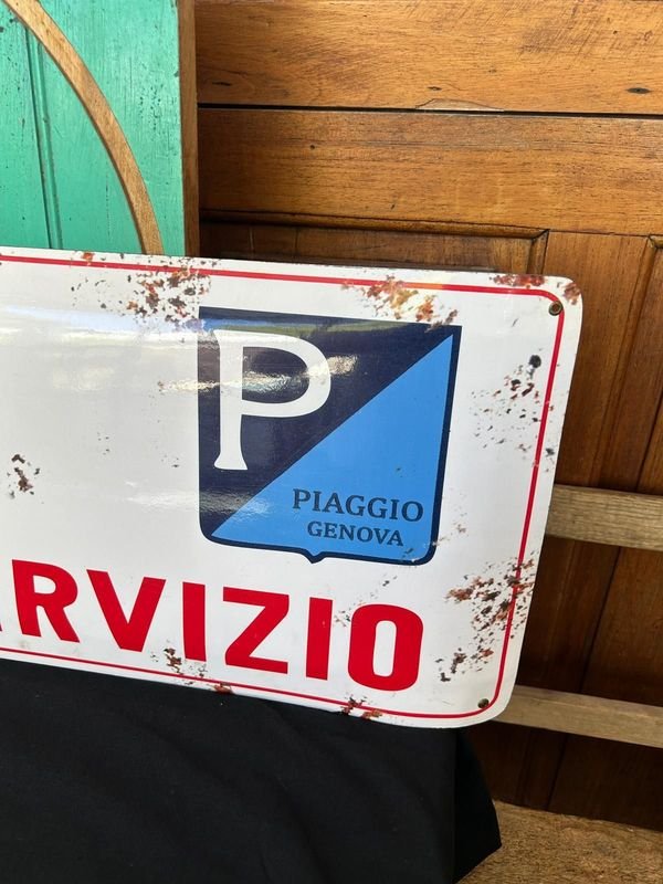 Chapa litografiada Vespa réplica de algunos años Bryan tamaño 90 cm - imagen 3