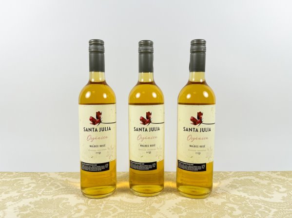 3 Botellas de vino Santa Julia organica Malbec Rose 2020