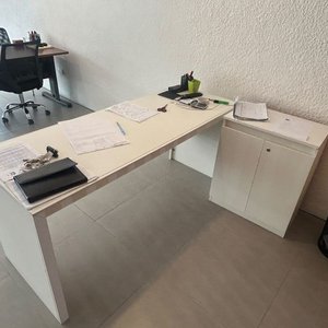 Escritorio en L Blanco con Mueble Auxiliar - imagen 2
