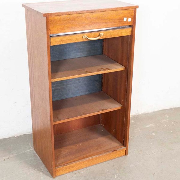 Cajón de madera con estantes interiores y iluminación - imagen 3