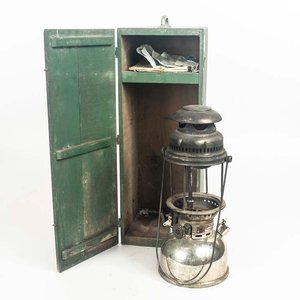 Farol Petromax con Caja de Madera - Sin Vidrio - imagen 1