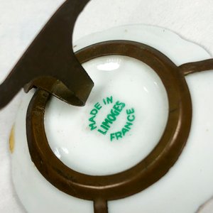 Miniaturas de Porcelana Dorada: Bandeja, Tetera, Tazas y Floreros - imagen 6