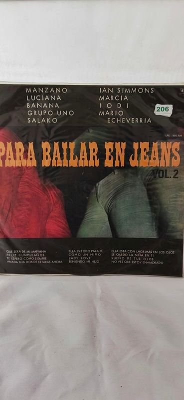Disco de Vinilo Para Bailar en Jeans Vol. 2 - Varios Intérpretes