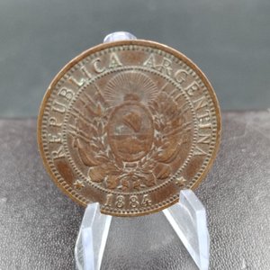 Moneda Argentina 2 Centavos 1884 Cobre - imagen 4