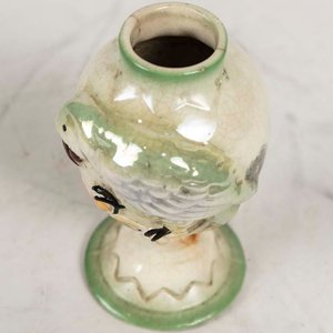 Mate de Loza Decorado con Ave y Detalle Craquelado - imagen 2