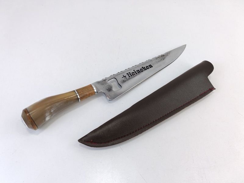 Cuchillo Criollo De Acero, 34cm de largo total y hoja 22cm de largo