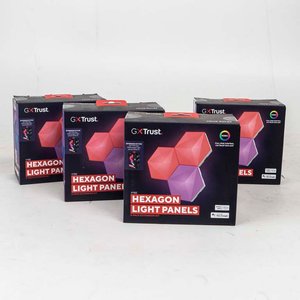 Lote siguiente: 4 Paneles de Luz Hexagonales RGBIC GxTrust