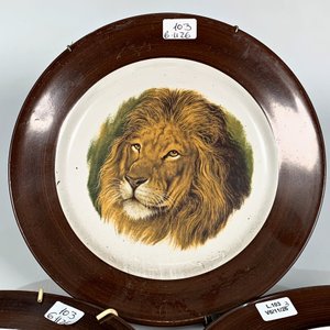 Lote de 3 Platos Decorativos de Loza con Animales Salvajes - imagen 2