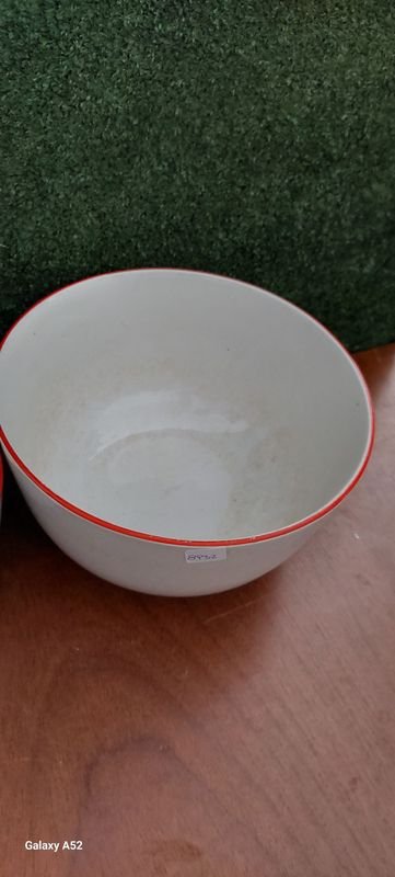 Jarras Blancas con Borde Rojo - imagen 3