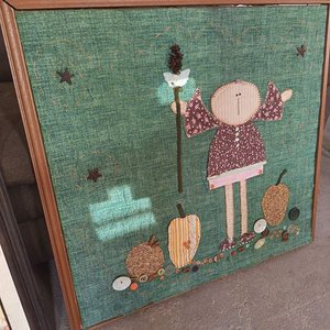 Par de Cuadros Decorativos: Geisha y Figura Estilo Patchwork - imagen 3
