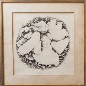 Lote siguiente: Obra de H. Alies "Cosmogorda", Tinta sobre Papel, 35.5 x 35 cm