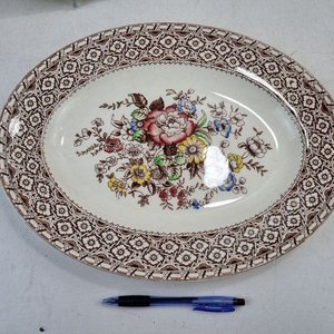 Juego de 3 Fuentes Ovaladas Harvard Empire England con Flores - imagen 4