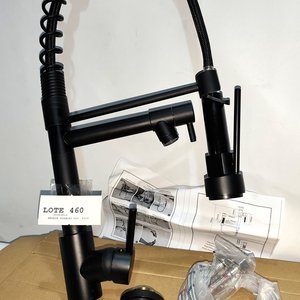 Grifería Monocomando Negra para Cocina con Cabezal Telescópico - imagen 3