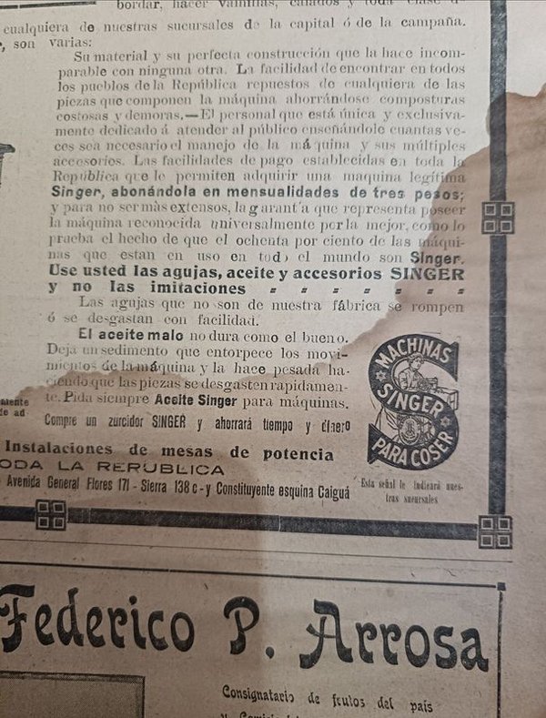Afiche Original Máquina de Coser SINGER (1913) - imagen 8