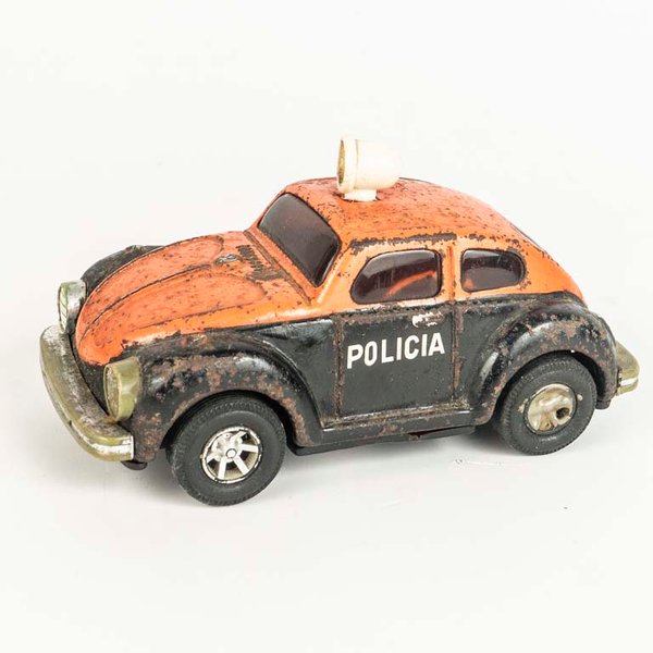 Auto de Policia de chapa litografiada industria brasileña. - Medidas: Largo 15cm - imagen 1