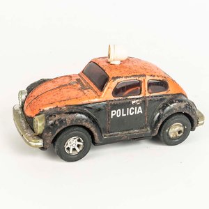 Auto de Policia de chapa litografiada industria brasileña. - Medidas: Largo 15cm - imagen 1