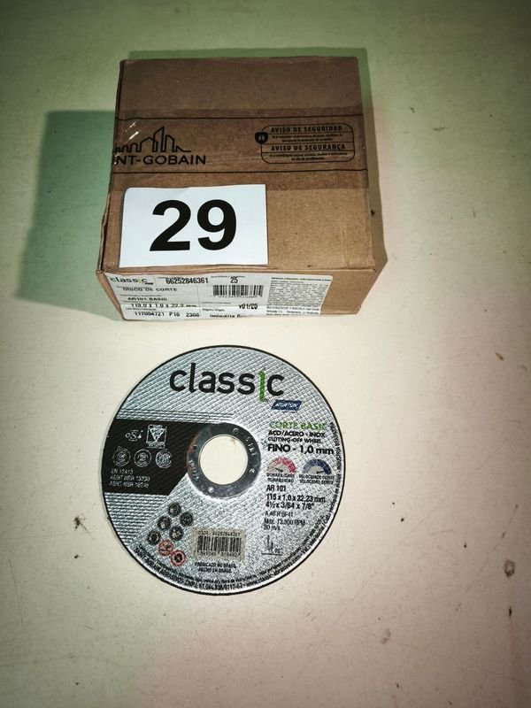25 Discos de Corte "Classic" 4.5" para Amoladora