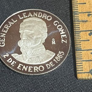 Moneda Conmemorativa de Plata Proof Uruguay 1986 General Leandro Gómez Defensa de Paysandú - imagen 3