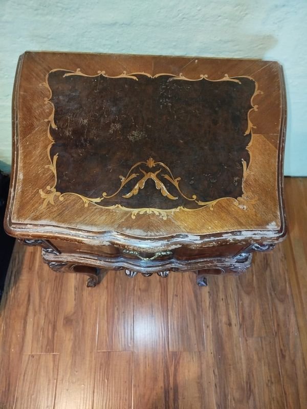 Mesa Luis XV en madera tallada - imagen 2