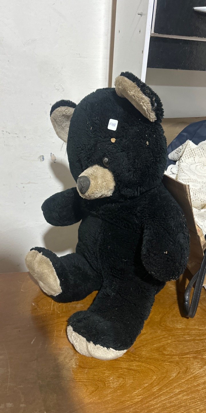 Oso de Peluche Negro Vintage
