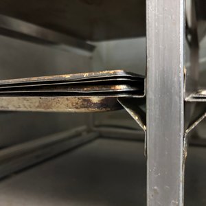 Lote #039 – Horno eléctrico UNOX Cheflux XV393 de origen italiano, de convección con hidratador. Para 5 bandejas – 75x77x77cm – bandejas 53x32cm aprox, más gavillar en Ac/Inox con 14 bandejas asociadas - imagen 6