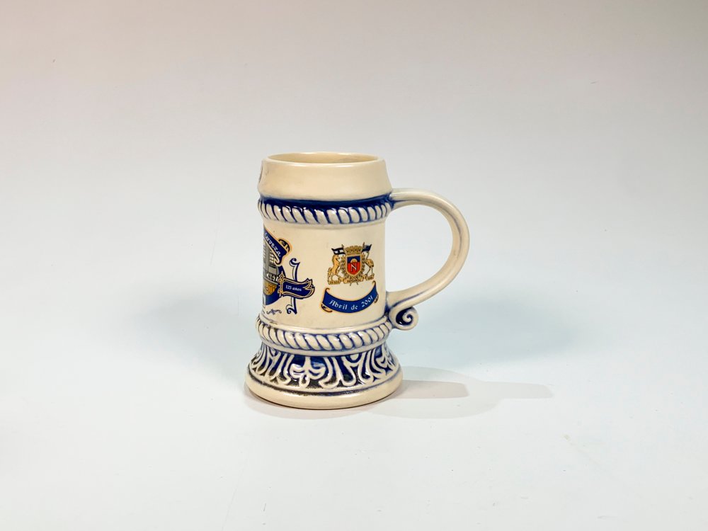 Jarra Cervecera Loza Azul y Blanca "Semana de la Cerveza 36" 2001