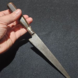Cuchillo antiguo con rastro de cuño y cabo original - imagen 5