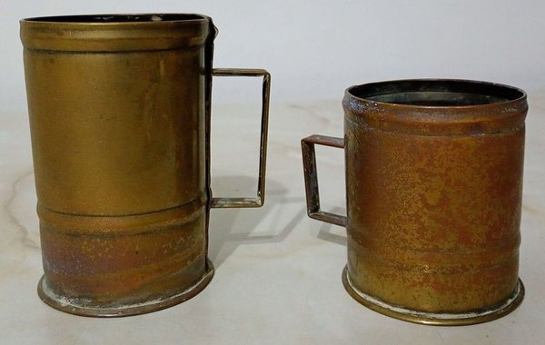 Dos Medidas para Bar de Metal Bronceado