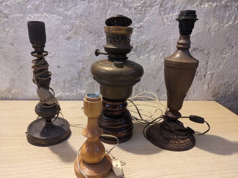 Bases de lámparas antiguas para decoración - imagen 2