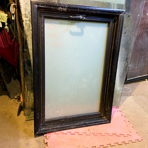 Dos Ventanas de Aluminio Negras con Vidrio Esmerilado - imagen 2