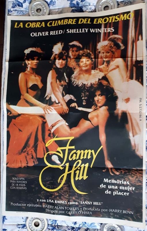 Poster de Cine "Fanny Hill" (1983) con Oliver Reed y Shelley Winters