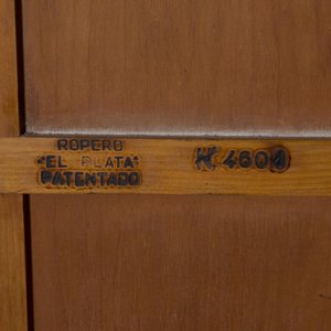 Ropero "El Plata" Patentado Nº 4601 Enchapado en Raíz con 4 Puertas y 2 Cajones Zapateros - imagen 3