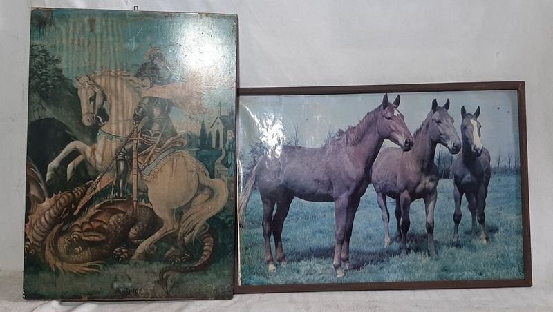 Cuadros marcos de madera con temas históricos y religiosos - imagen 2