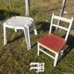 Mesita y Silla Infantil de PVC con Abecedario y Números