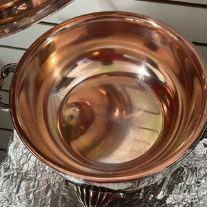 Sopera con Soporte de Metal Plateado y Cobre - imagen 5