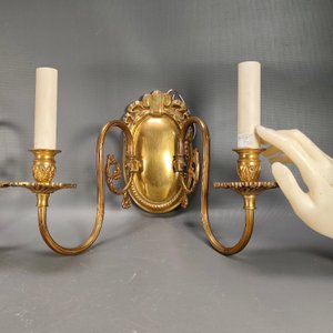 Par de Apliques de Bronce para Pared con Dos Luces Cada Uno - imagen 3