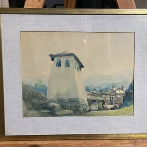 Lote anterior: Acuarela del Pintor Santos: "Torre y Llamas" - Segunda Obra de Colección