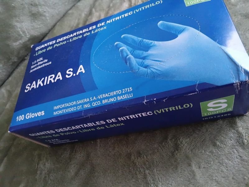 Caja de Guantes Descartables de Nitrilo (Vitriló) Sakira S.A.