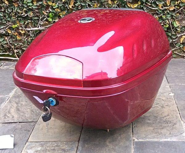 Baúl Portaequipajes Universal para Motocicleta Rojo Brillante - imagen 1