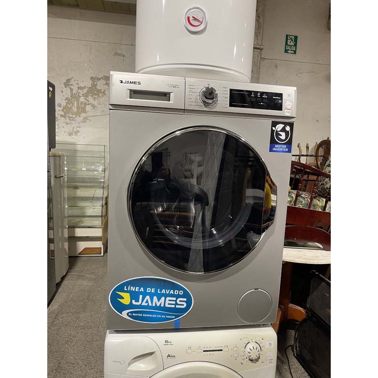 Lavarropas James Gris con Motor Inverter - Medidas 59x43x84 cm