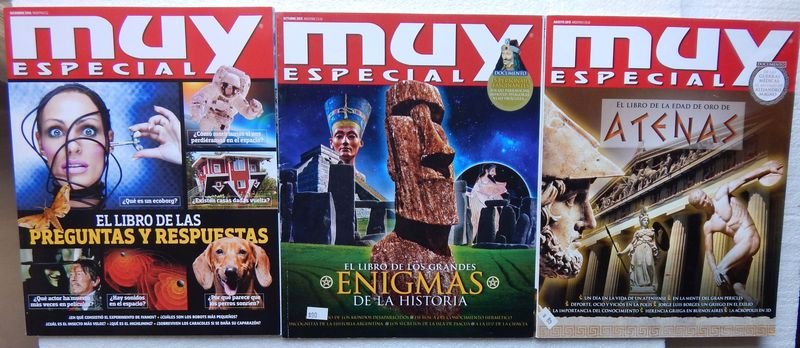 Lote de 3 Revistas Muy Especial: Ciencia y Divulgación