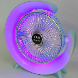 Ventilador de Escritorio Portátil con Luz LED RGB y Batería - imagen 6